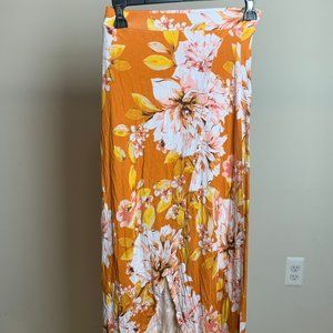 long flower skirt